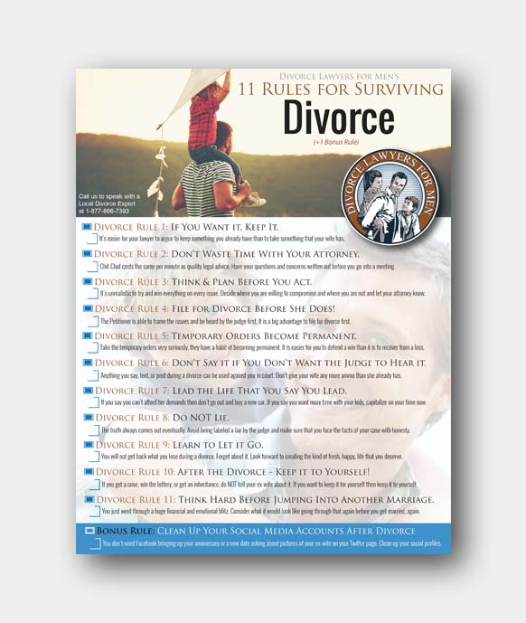 Divorce Rules for Men Checklist